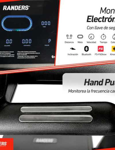 CINTA DE CORRER SEMI PROFESIONAL RANDERS 7000 Corriente Alterna Novedad 2025!